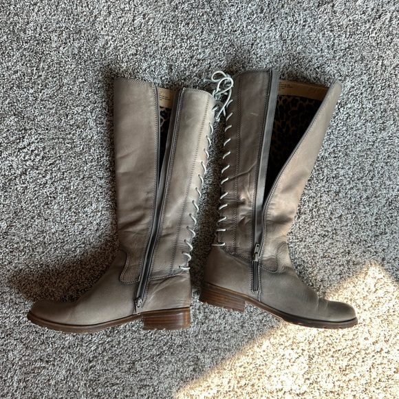 Sofft Sharnell Leather Tall Boots grey size 8 - Picture 15 of 15